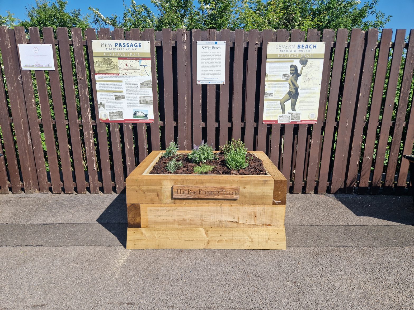 Severn Beach Railway Station Bee Friendly Trust planter
